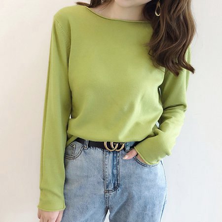 Casual Long Sleeve Knitted Shirts & Tops